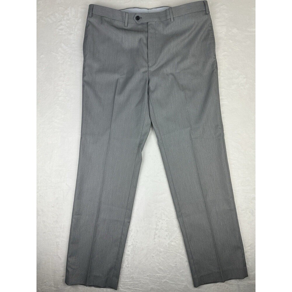 Ralph Lauren Mens Slim Fit Comfort Flex Dress Pant 38Wx32L Light Gray Stripe NWT